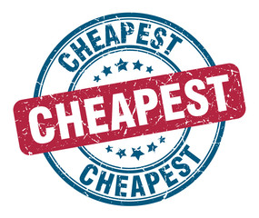 cheapest stamp. cheapest round grunge sign. cheapest