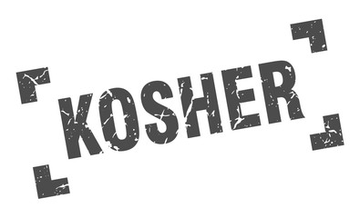 kosher stamp. kosher square grunge sign. kosher