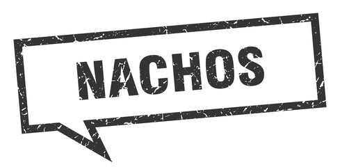 nachos sign. nachos square speech bubble. nachos