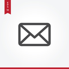 Envelope vector icon in modern style for web site and mobile app
