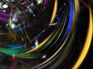 rainbow abstract fractal background 3d rendering illustration