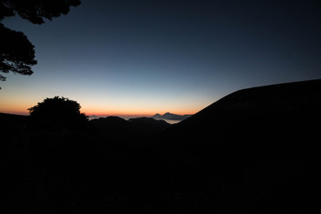 panoramic view of the islands and volcano Sicily