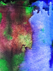 Abstract background, hand-painted texture, watercolor painting, drops of paint, paint smears. Design for backgrounds, wallpapers, covers and packaging.Banner for text, grunge element for decoration.
