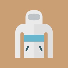 woolen warm sweater or jacket  winter flat design icon.