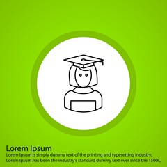  woman Graduation icon for your project