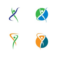 Wellness logo template vector icon