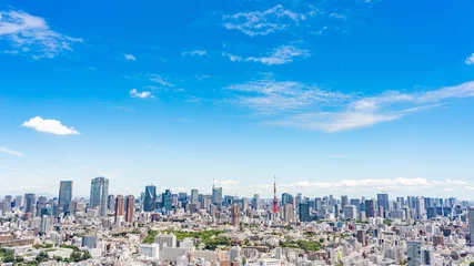 Selbstklebende Fototapete Tokio Tokio-Panorama