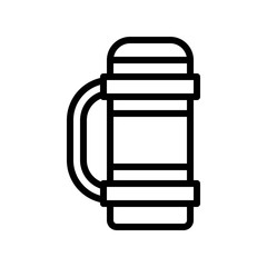 hot mug flask for traveling filled outline icon editable stroke.