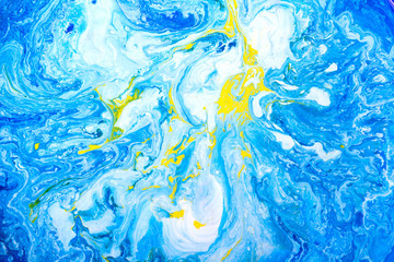 Mixture of acrylic paints Abstract liquid marble texture Fluid art. Deep colour background