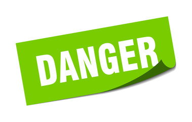 Fototapeta premium danger sticker. danger square isolated sign. danger