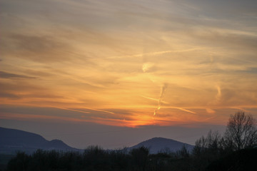 landscape after sunset