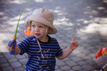 portrait of boy in a hat