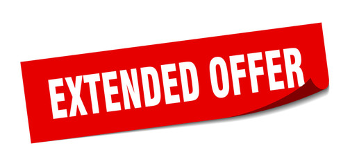 extended offer sticker. extended offer square isolated sign. extended offer
