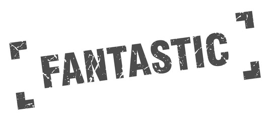 fantastic stamp. fantastic square grunge sign. fantastic