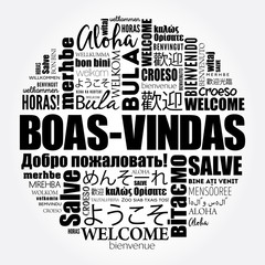 Fototapeta premium Boas-Vindas (Welcome in Brazilian Portuguese) word cloud in different languages