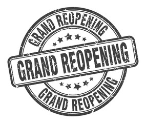 grand reopening stamp. grand reopening round grunge sign. grand reopening