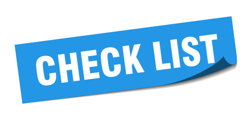 check list sticker. check list square isolated sign. check list