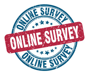 online survey stamp. online survey round grunge sign. online survey