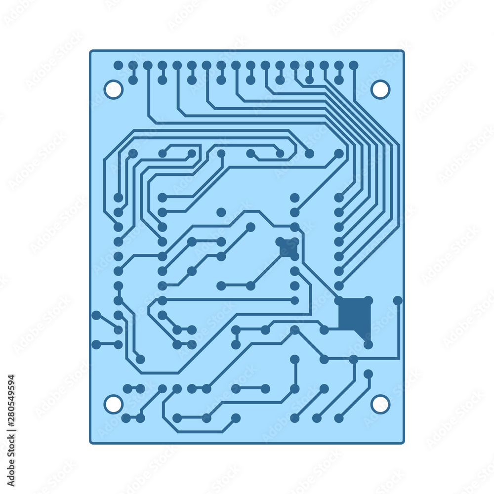 Wall mural circuit icon