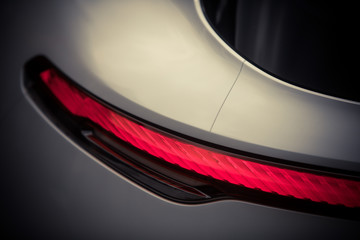 Tail lights of a supercar