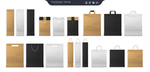 Set of paper bags - Corporate identity templates business style