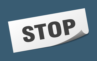 stop sticker. stop square isolated sign. stop