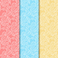 floral seamless pattern with leaves