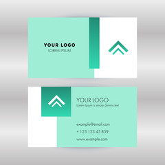 Menthol horizontal business card. Modern business card template