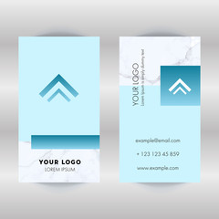 Menthol marble vertical business card