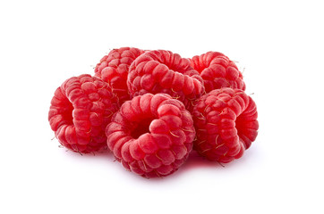 Raspberry  Isolated on White Background. Ripe berries isolated.