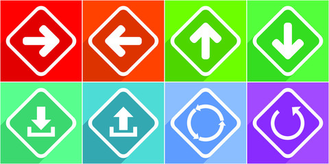 Set of colorful arrow icons in eps 10