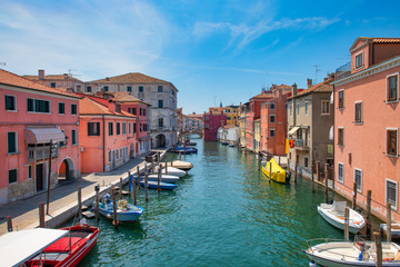Obraz na płótnie Canvas View of the city of Chioggia near Venice