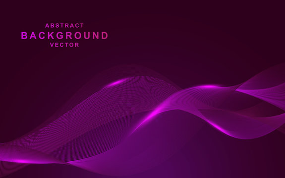 Abstract purple wave background with light screen. Futuristic background EPS10 vector © yuansdrt