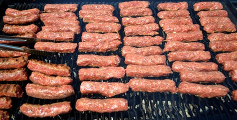 Grilled Meat Rolls, traditional Romanian food 
