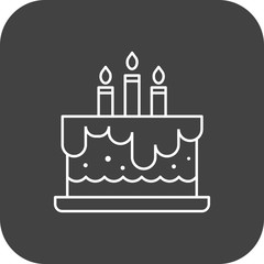 Birthday cake icon for your project