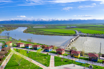 Murat bridge construction completed on border road of 8th Region of Mus has 8 spans and is 142 meters long. Bridge was constructed with bored pile and pre-stressed beam carrier system.