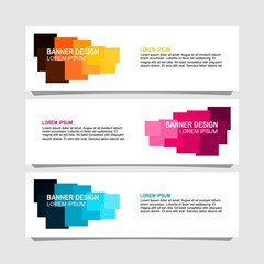 Vector abstract design banner web template.