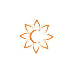 sun Logo Icon Vector illustration design 