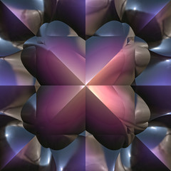 Obraz premium 3d effect - abstract metallic surface pattern