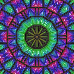 3d effect - abstract polygonal colorful mosaic graphic 