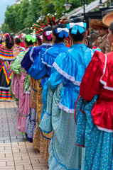 Naklejka premium Mexico greeting International Folklore Festival at Sofia Bulgaria