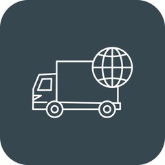 World Delivery Truck icon for your project