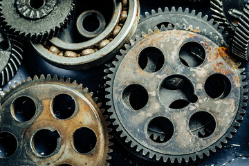 Gears from an old industrial machine