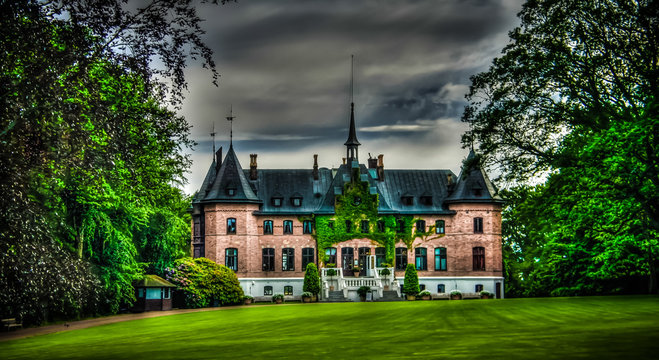 Exterior view to Sofiero palace, helsingborg, sweden