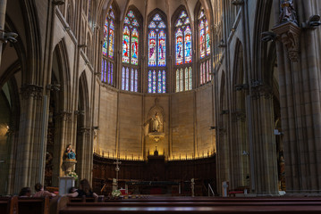 Fototapeta na wymiar Altar of the cathedral of the Good Shepherd, Donostia-San Sebastian , Basque Country, Spain