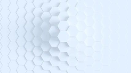 Fototapeta premium Beautiful White Hexagons Up to Bottom Morphing. Computer Generated Abstract Design Background. 4k UHD 3840x2160 