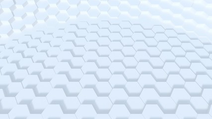 Beautiful White Hexagons Wave Morphing Animation. Computer Generated Abstract Design Background. 4k UHD 3840x2160	