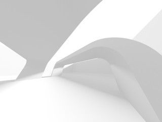 Futuristic White Architecture Design Background