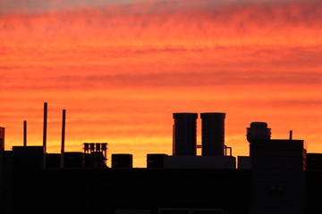 Rooftop sunset