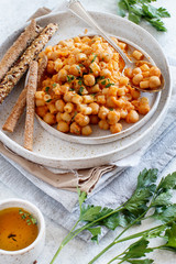Ditalini pasta with chickpeas